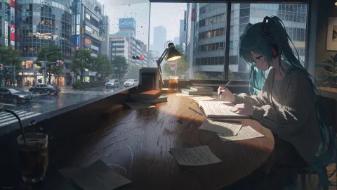 Rainy Day · Writing by the Window